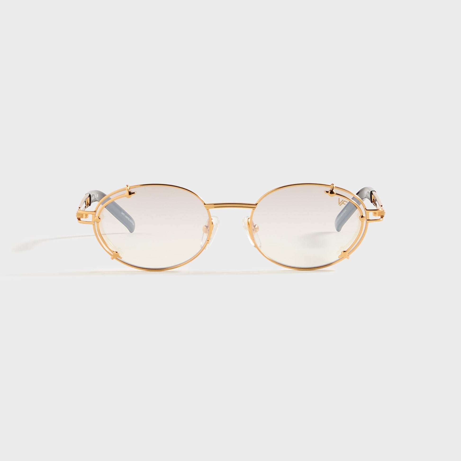 Men Kith Vintage Frames Knowledge 24KT - Yellow Gold / Brown Smoke Gradient