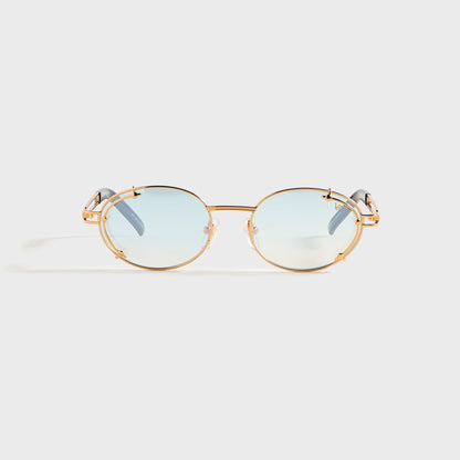 Men Kith Vintage Frames Knowledge 24KT - Yellow Gold / Tiffany Blue