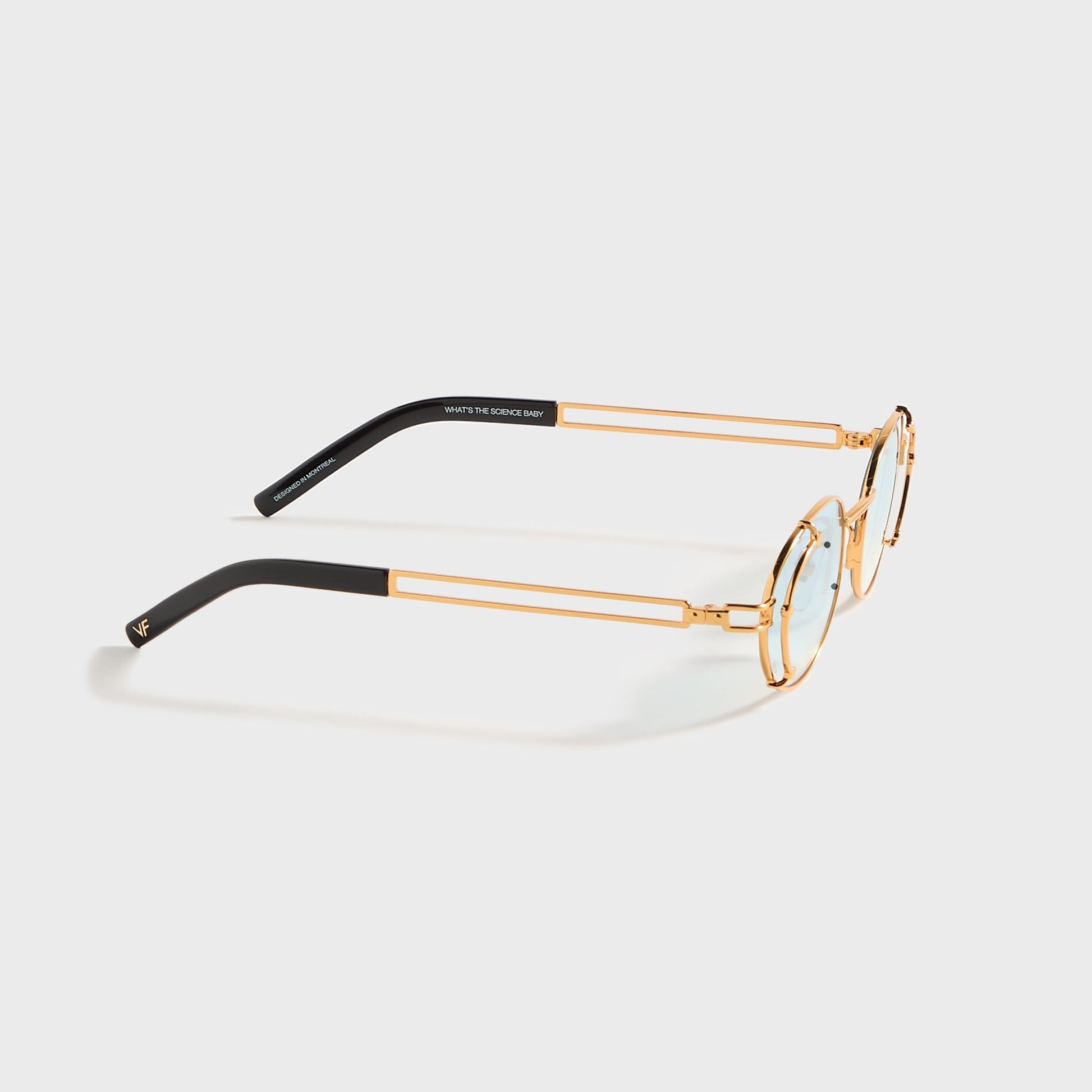 Men Kith Vintage Frames Knowledge 24KT - Yellow Gold / Tiffany Blue