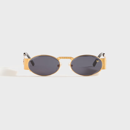 Men Kith Vintage Frames OX 24KT - Yellow Gold / Black