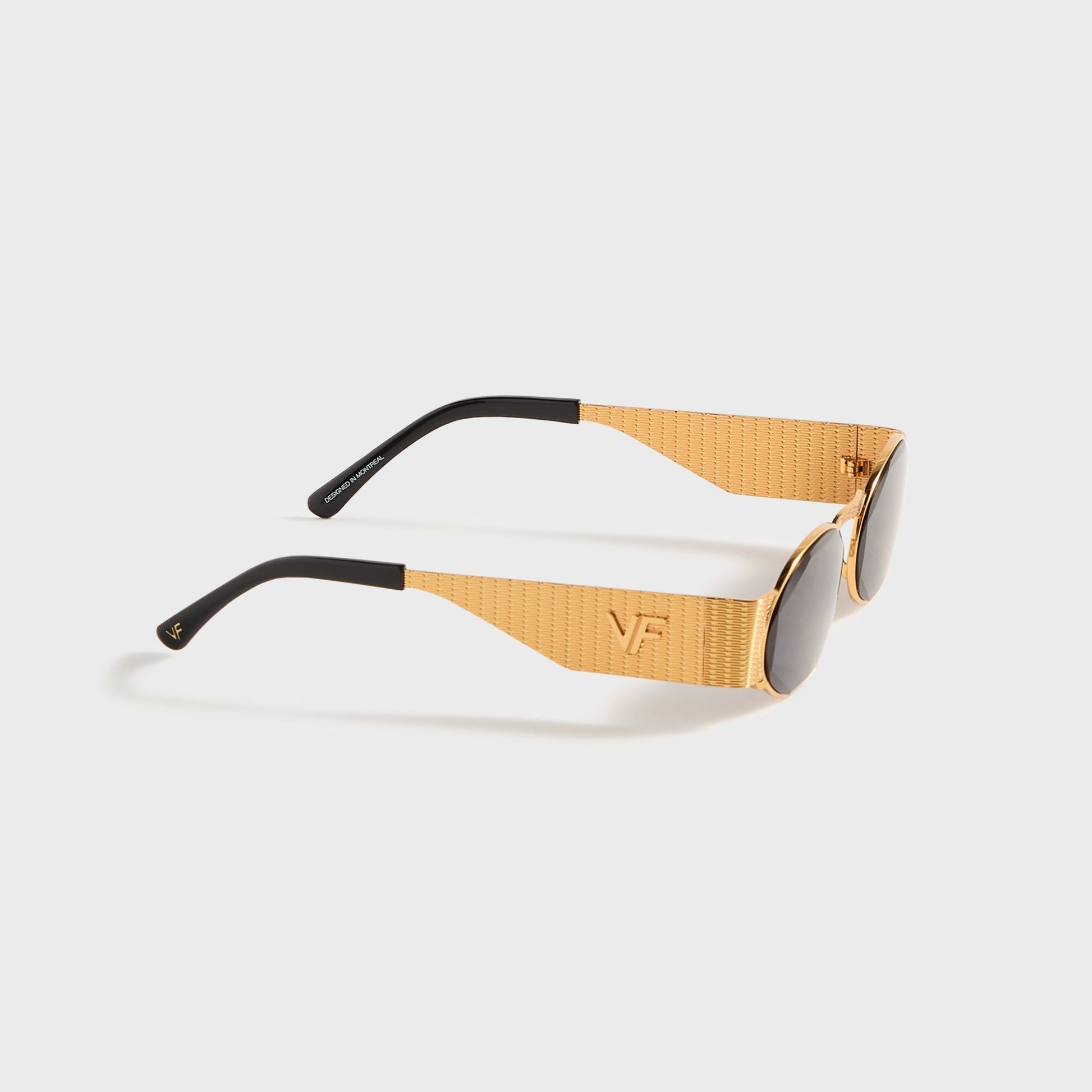 Men Kith Vintage Frames OX 24KT - Yellow Gold / Black