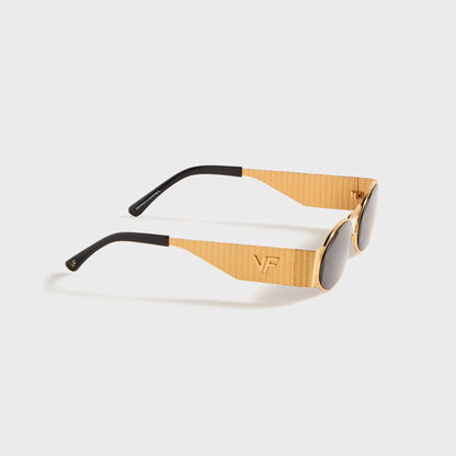 Men Kith Vintage Frames OX 24KT - Yellow Gold / Black