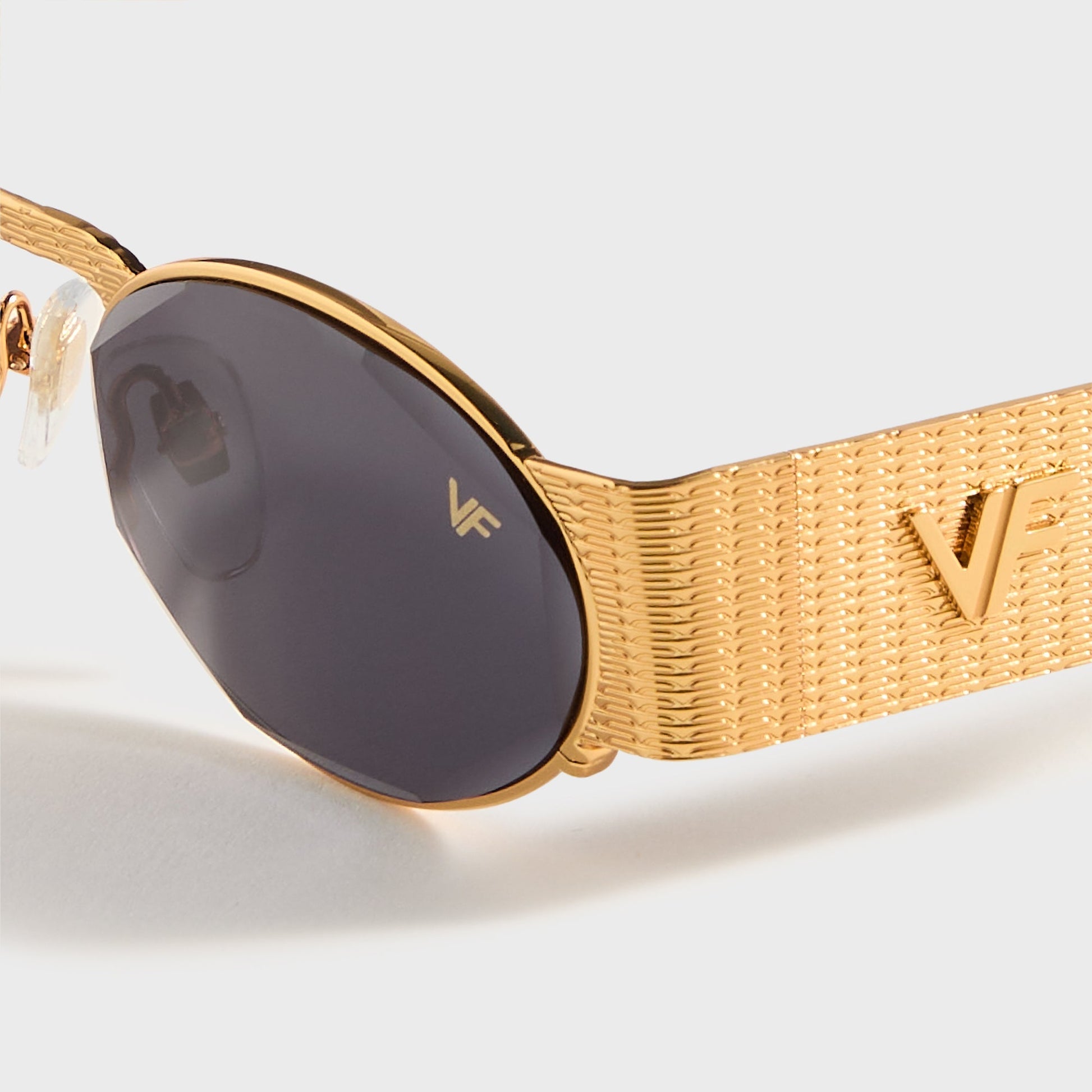 Men Kith Vintage Frames OX 24KT - Yellow Gold / Black