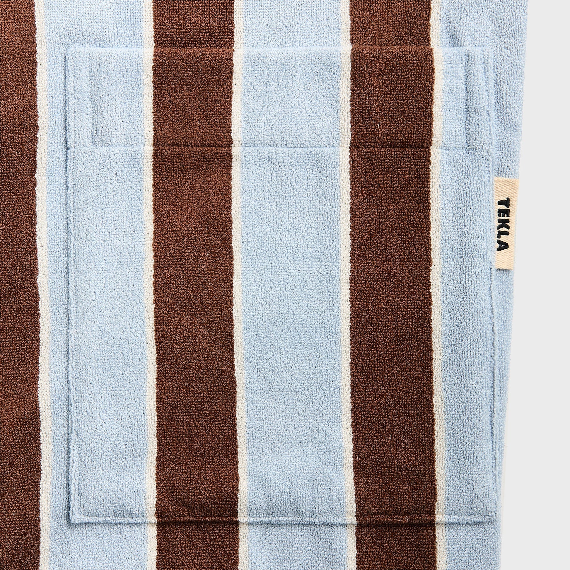 Men Kith Tekla Hooded Bathrobe - Cocoa Stripes