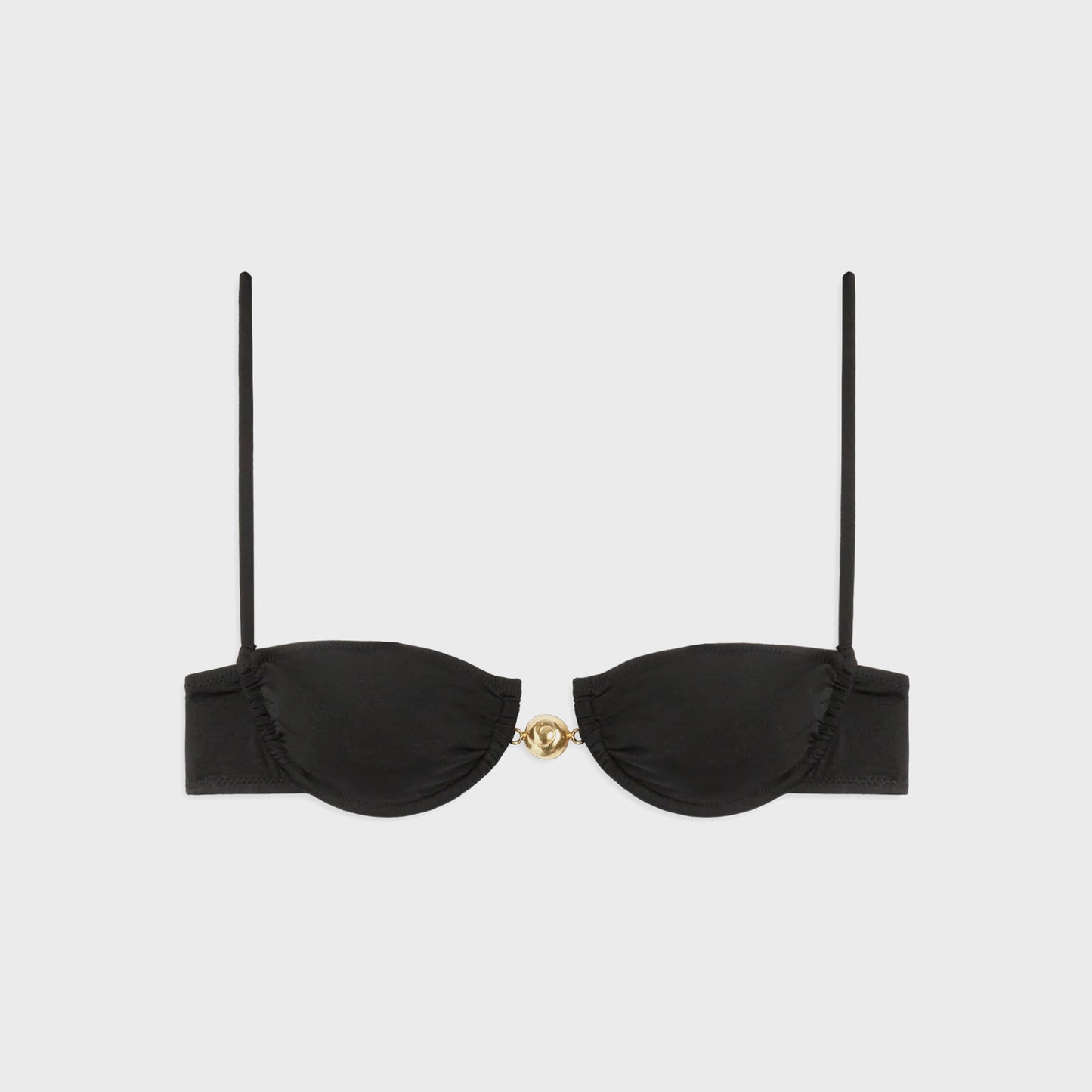 Women Kith Reina Olga Hammond Bikini Top - Black Lurex