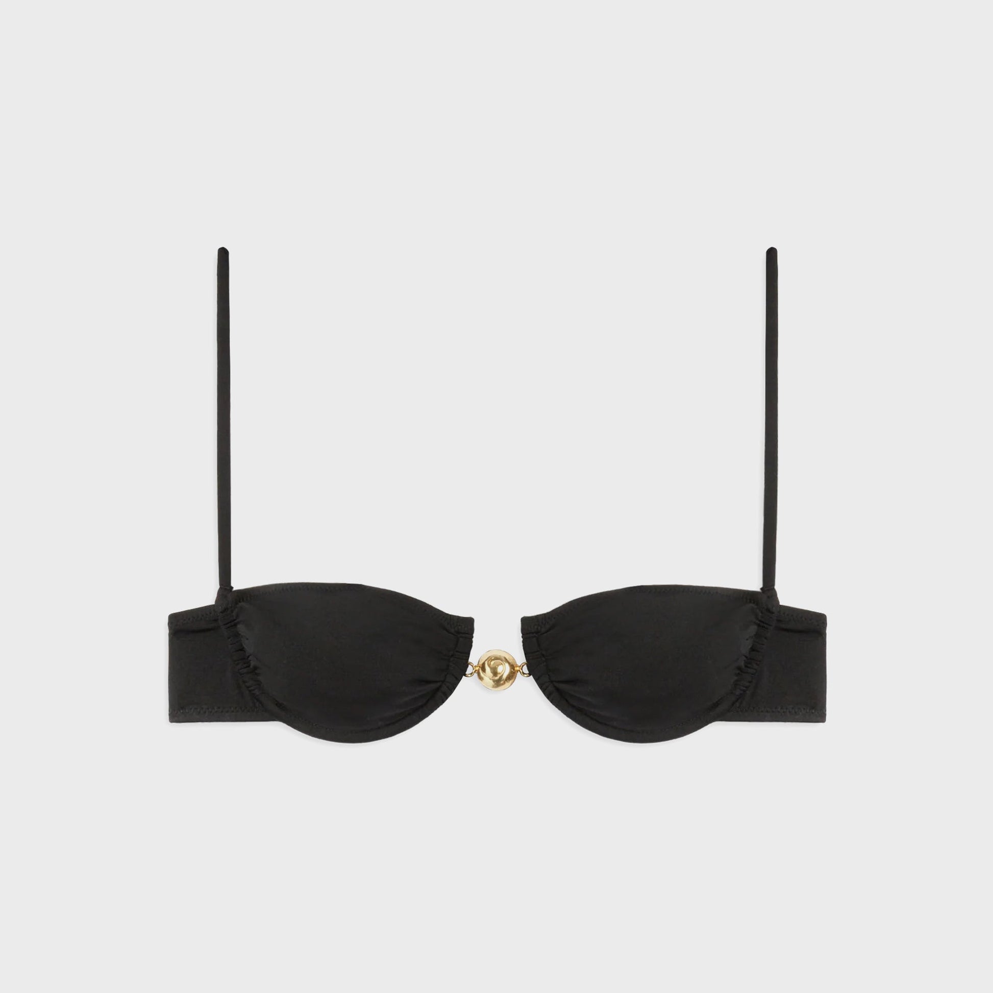 Women Kith Reina Olga Hammond Bikini Top - Black Lurex