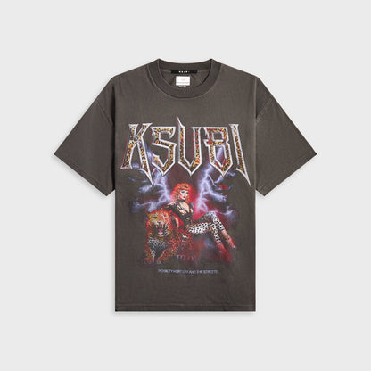 Men Kith Ksubi Kingdom Ekcess Short Sleeve Tee - Faded Black
