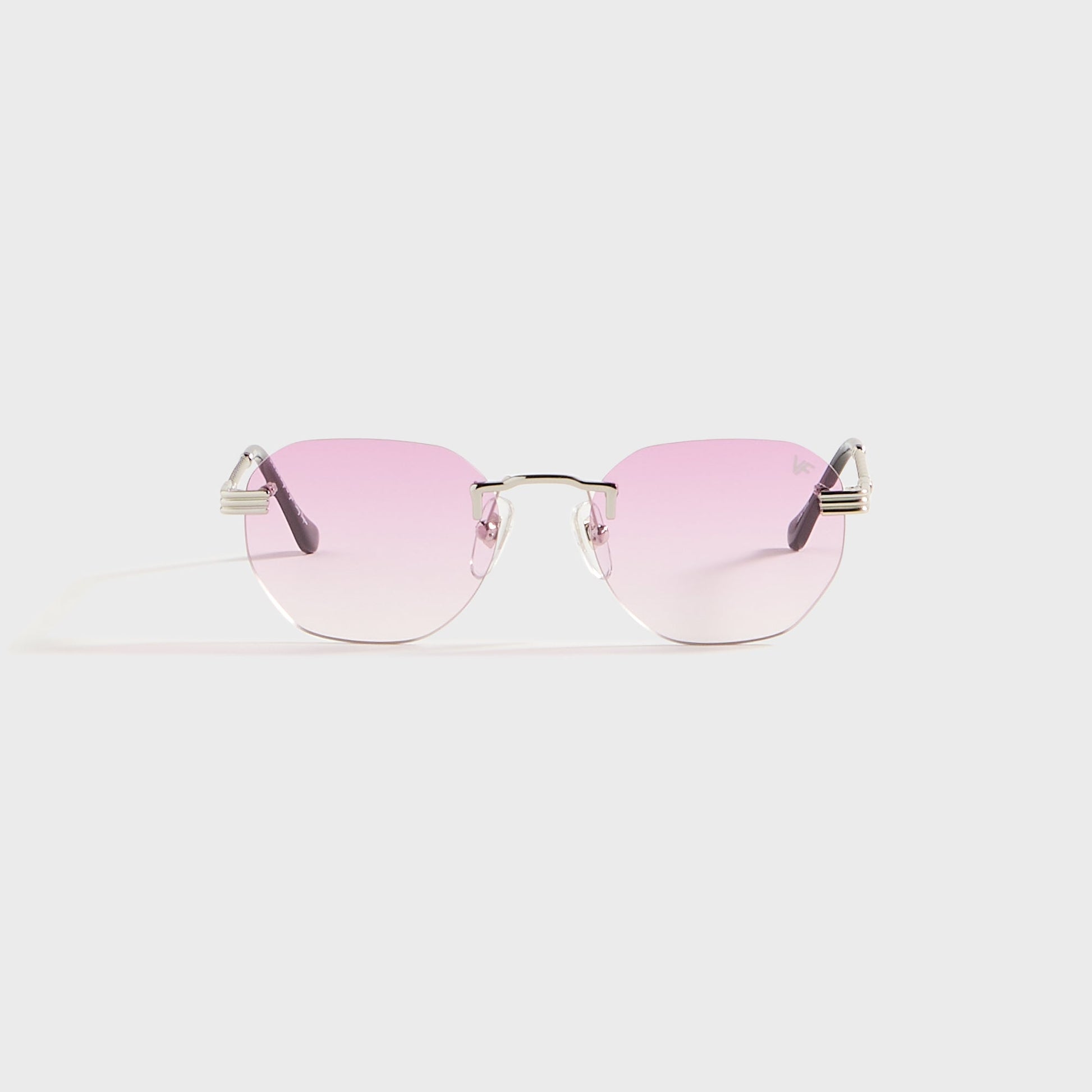 Men Kith Vintage Frames Detroit Player Rimless Drill Mount 24KT - White Gold /