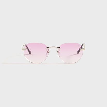 Men Kith Vintage Frames Detroit Player Rimless Drill Mount 24KT - White Gold /