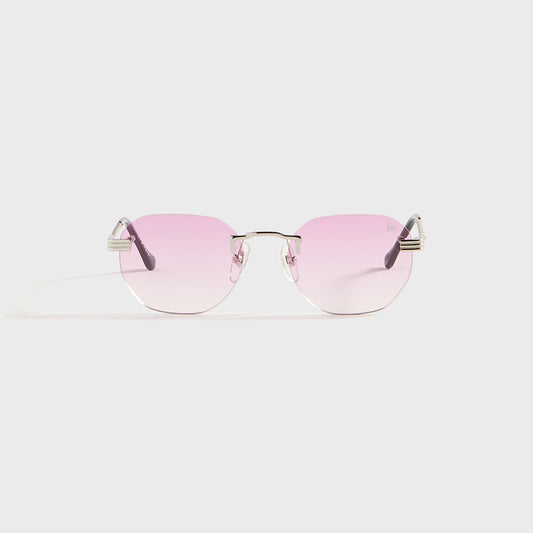 Men Kith Vintage Frames Detroit Player Rimless Drill Mount 24KT - White Gold /