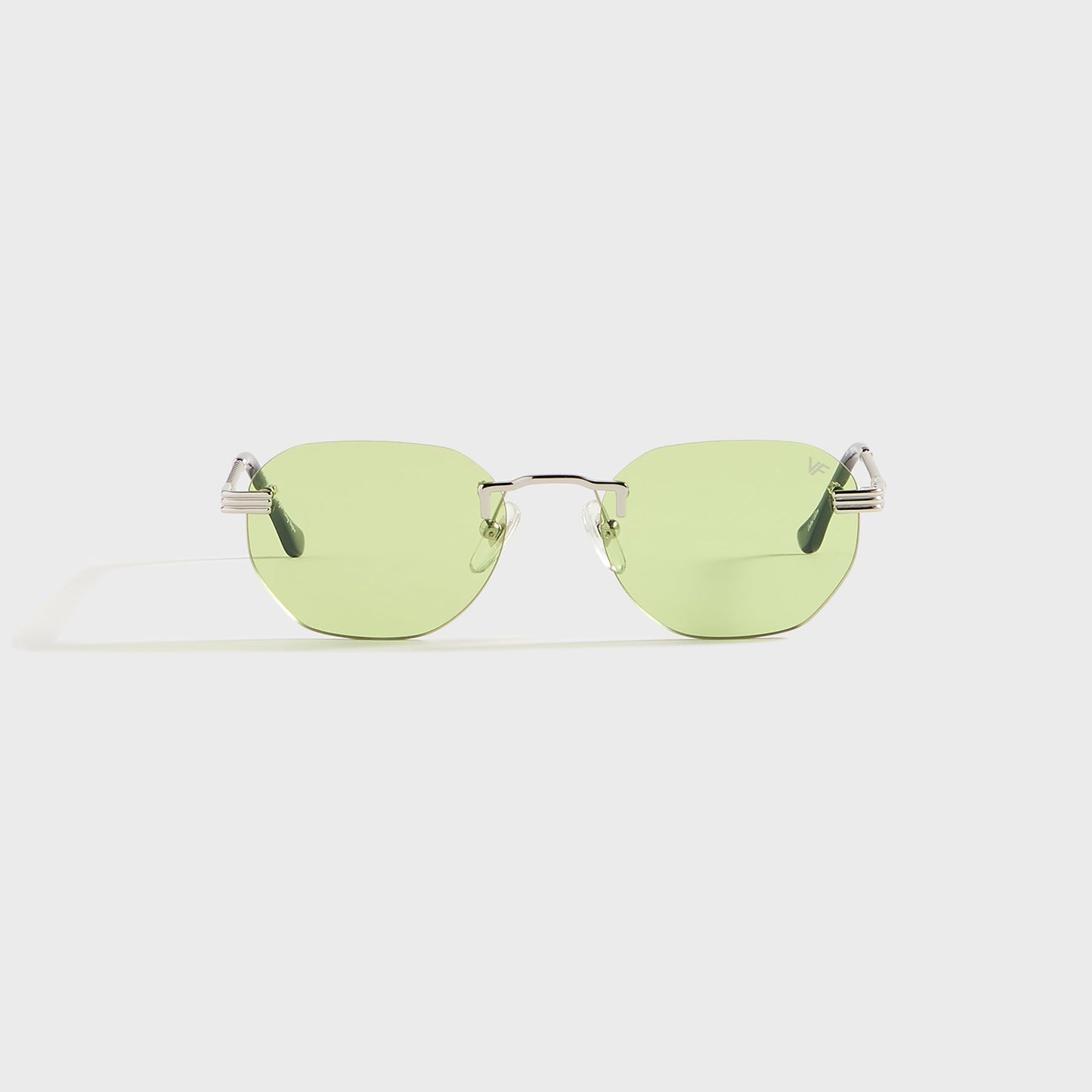 Men Kith Vintage Frames Detroit Player Rimless Drill Mount 24KT - White Gold /