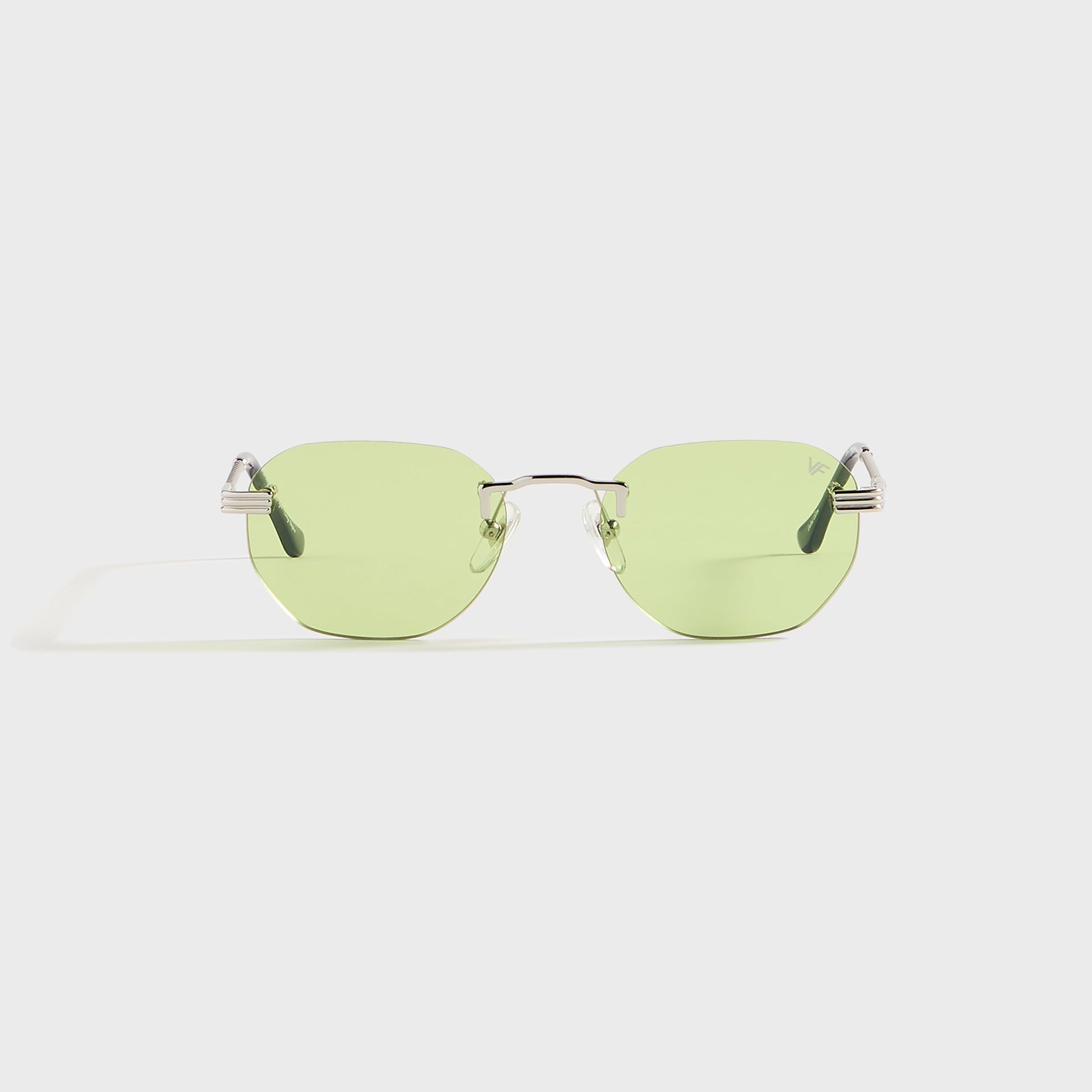 Men Kith Vintage Frames Detroit Player Rimless Drill Mount 24KT - White Gold /