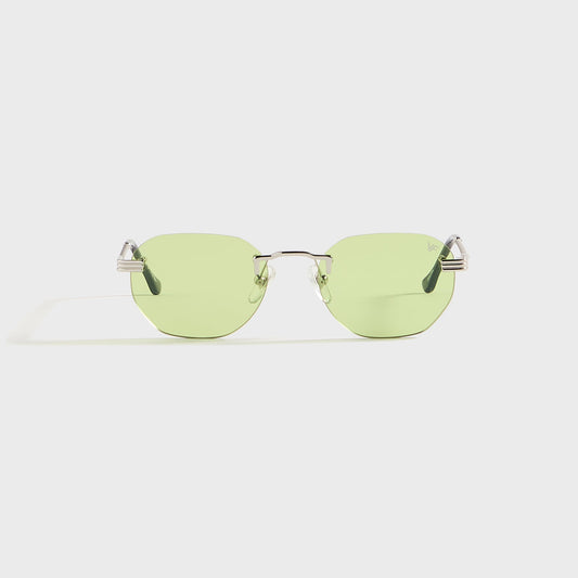 Men Kith Vintage Frames Detroit Player Rimless Drill Mount 24KT - White Gold /