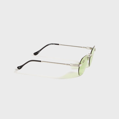 Men Kith Vintage Frames Detroit Player Rimless Drill Mount 24KT - White Gold /