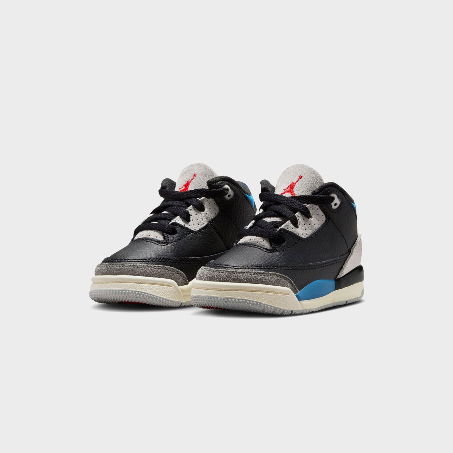 Kids Kith Jordan TD Air Jordan 3 Retro OG - Black / Chile Red / Neutral Grey