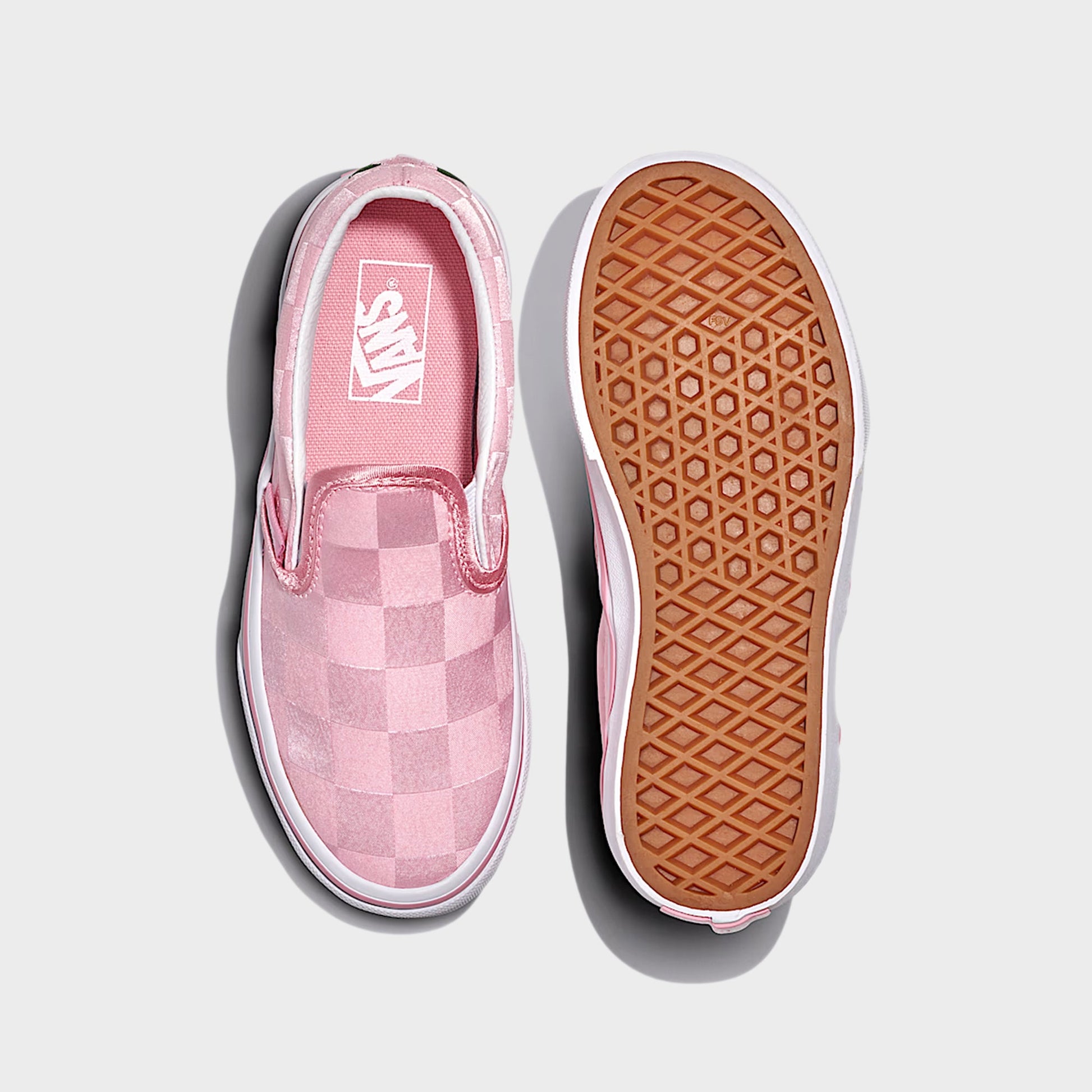 Kids Kith VANS PS Classic Slip-On Satin - Rose Pink / White
