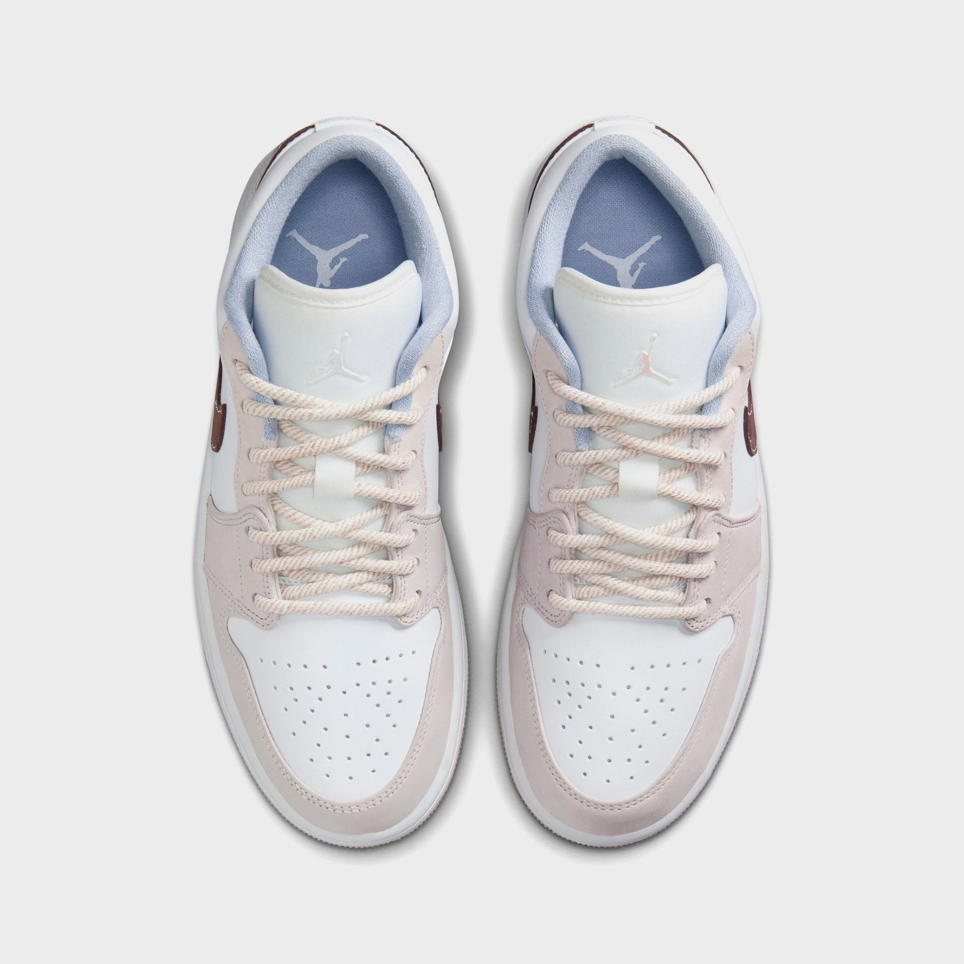 Women Kith Nike WMNS Air Jordan 1 Low - White / Light Soft Pink / Ironstone