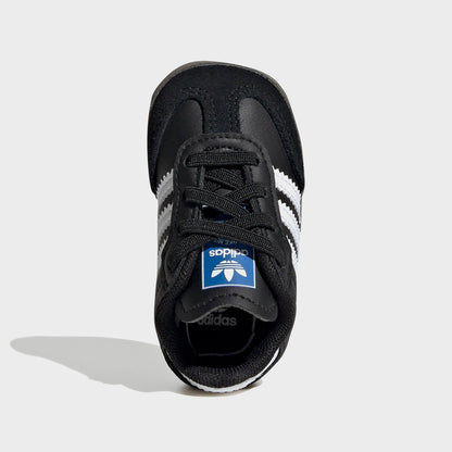 Kids Kith adidas Samba Crib - Core Black / Cloud White / Blue Bird