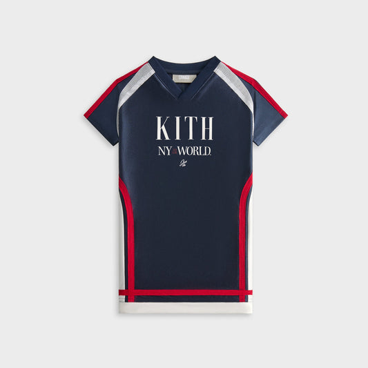 Kids Kith Kith Kids NY to the World Faille Fade Jersey Dress - Nocturnal