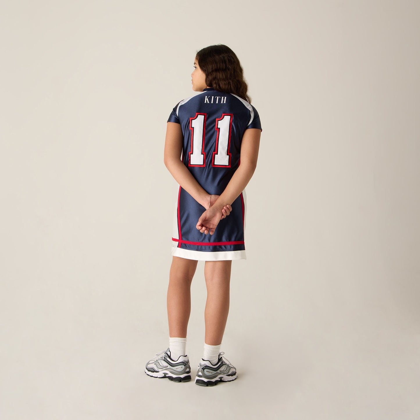Kids Kith Kith Kids NY to the World Faille Fade Jersey Dress - Nocturnal