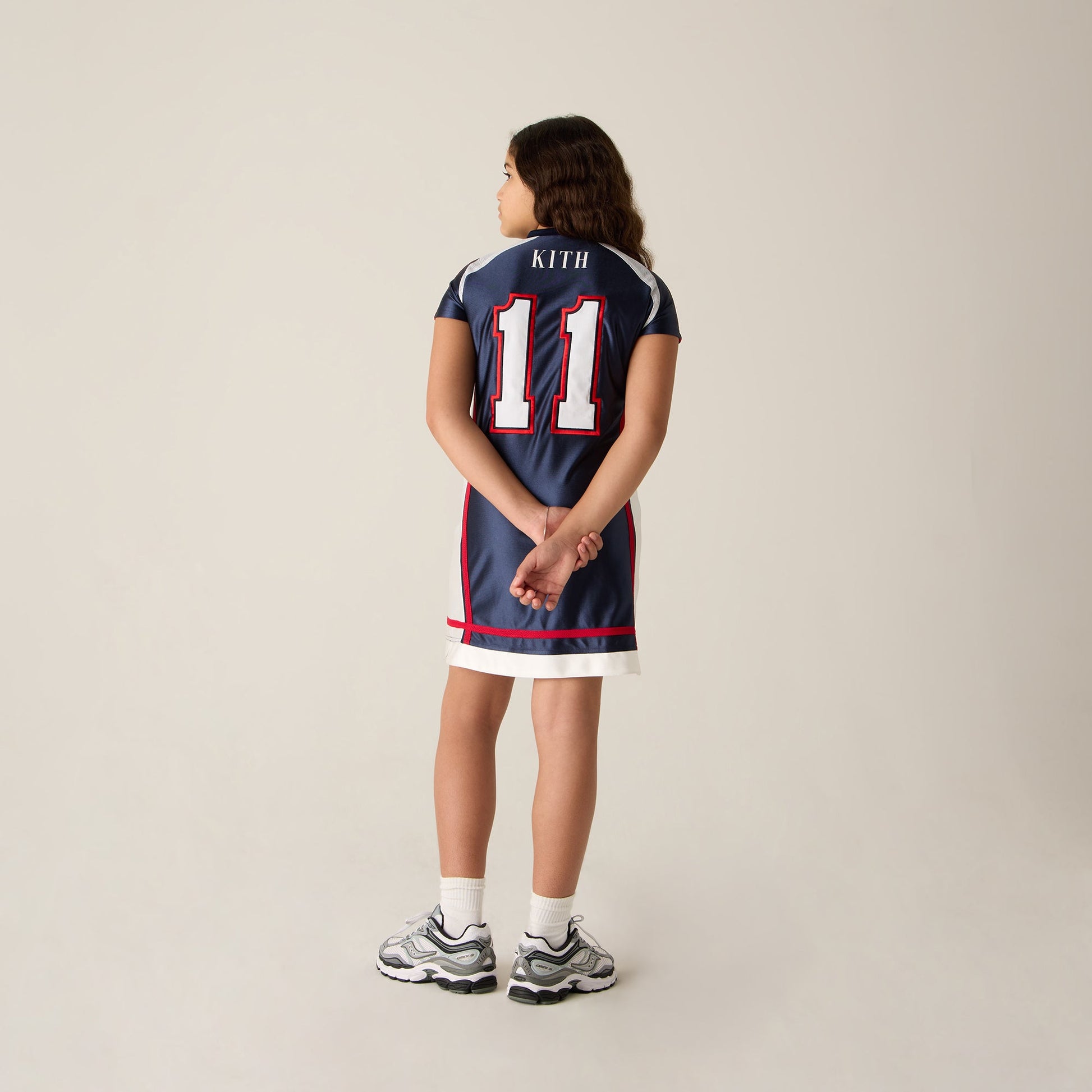 Kids Kith Kith Kids NY to the World Faille Fade Jersey Dress - Nocturnal