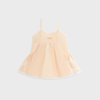 Kids Kith Kith Kids Seersucker Ainsley Dress - Calcite