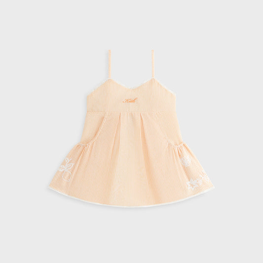 Kids Kith Kith Kids Seersucker Ainsley Dress - Calcite