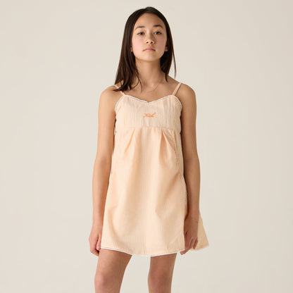 Kids Kith Kith Kids Seersucker Ainsley Dress - Calcite
