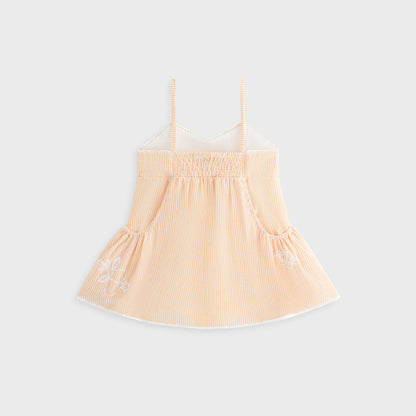 Kids Kith Kith Kids Seersucker Ainsley Dress - Calcite