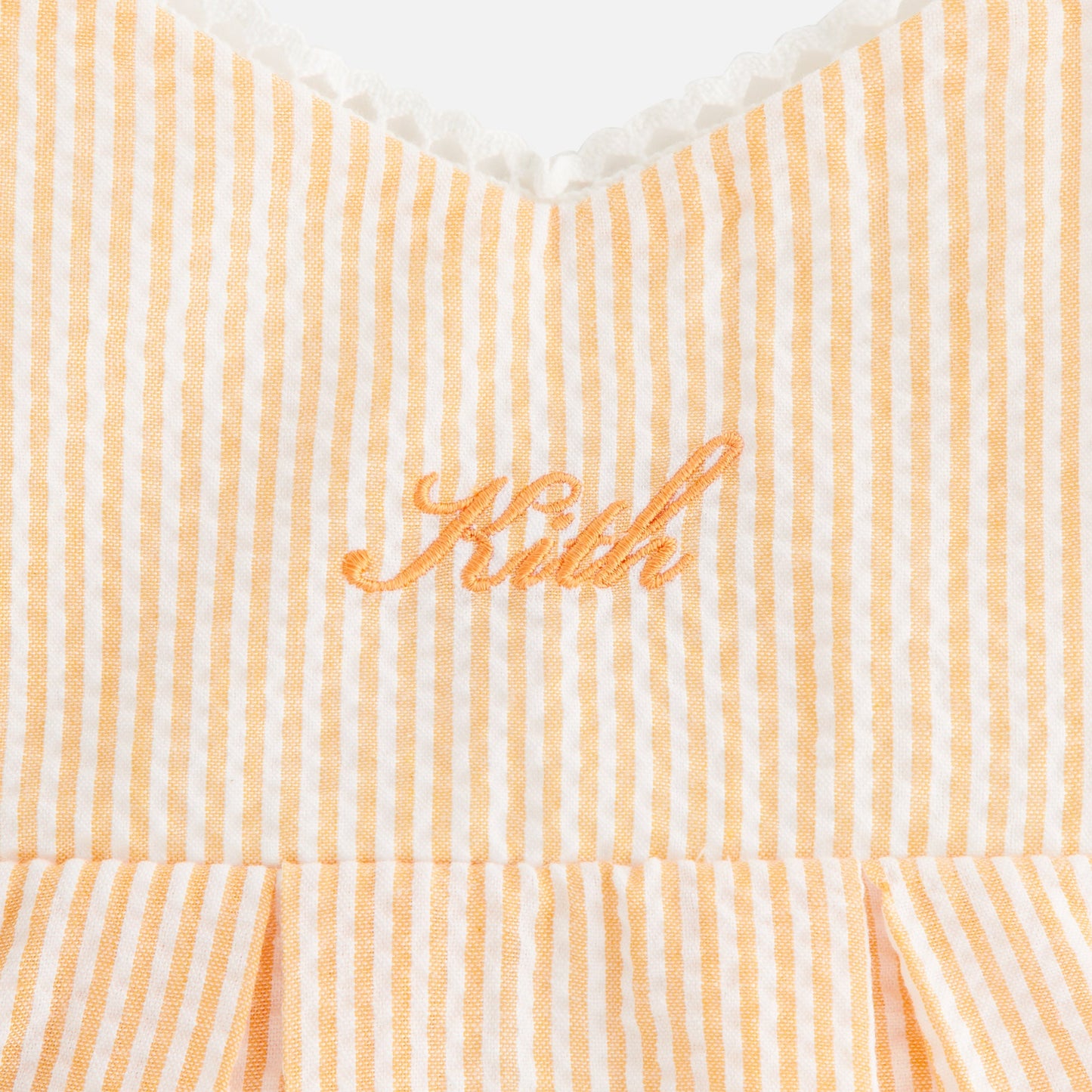 Kids Kith Kith Kids Seersucker Ainsley Dress - Calcite