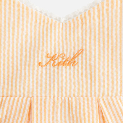 Kids Kith Kith Kids Seersucker Ainsley Dress - Calcite