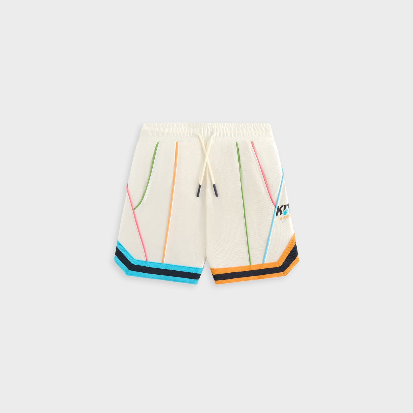 Kids Kith Kith Kids NY to the World Unisphere Faille Short - Sandrift