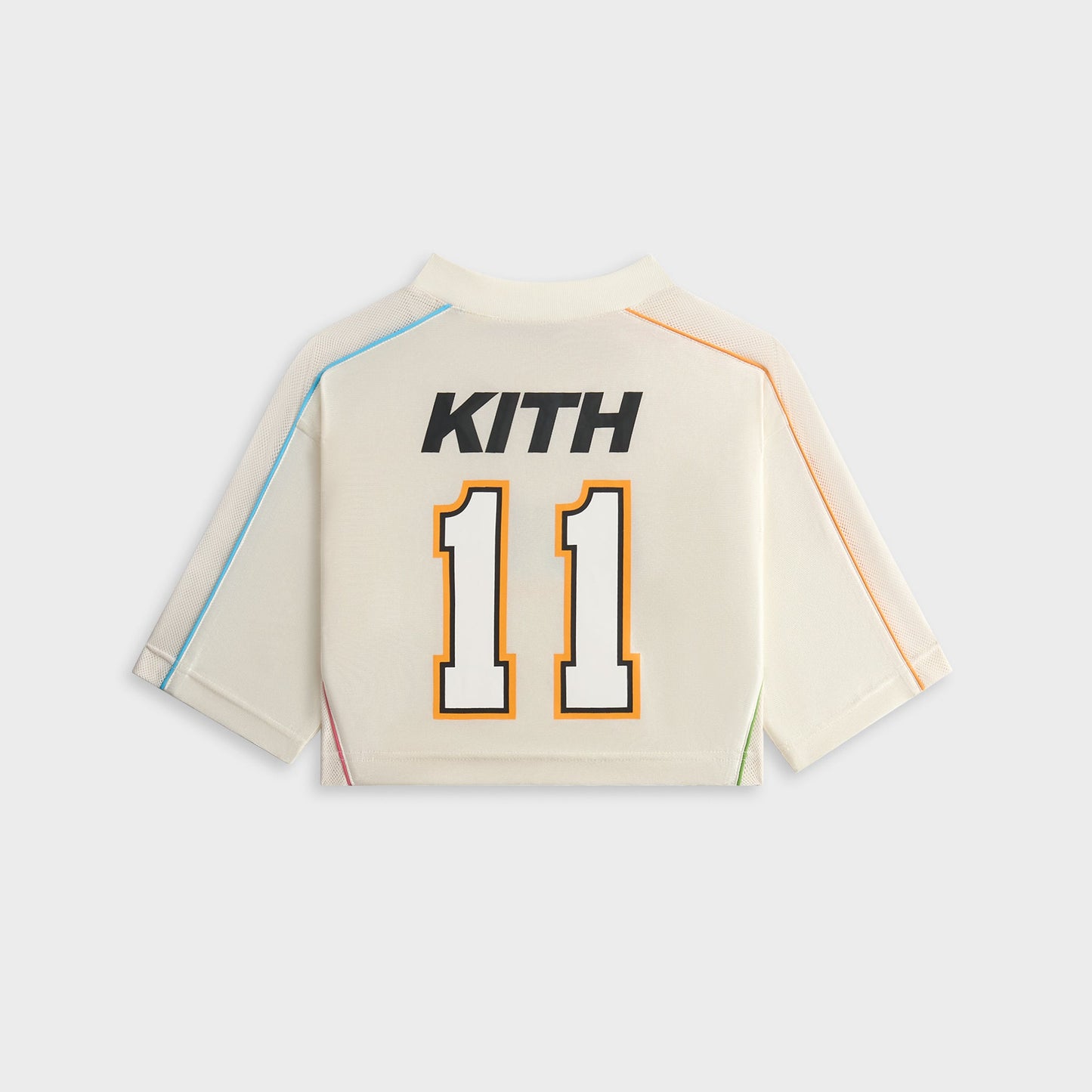 Kids Kith Kith Kids NY to the World Unisphere Faille Crop Jersey - Sandrift