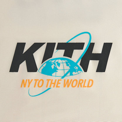 Kids Kith Kith Kids NY to the World Unisphere Faille Crop Jersey - Sandrift