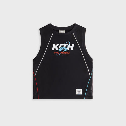 Kids Kith Kith Kids NY to the World Unisphere Faille Jersey - Black