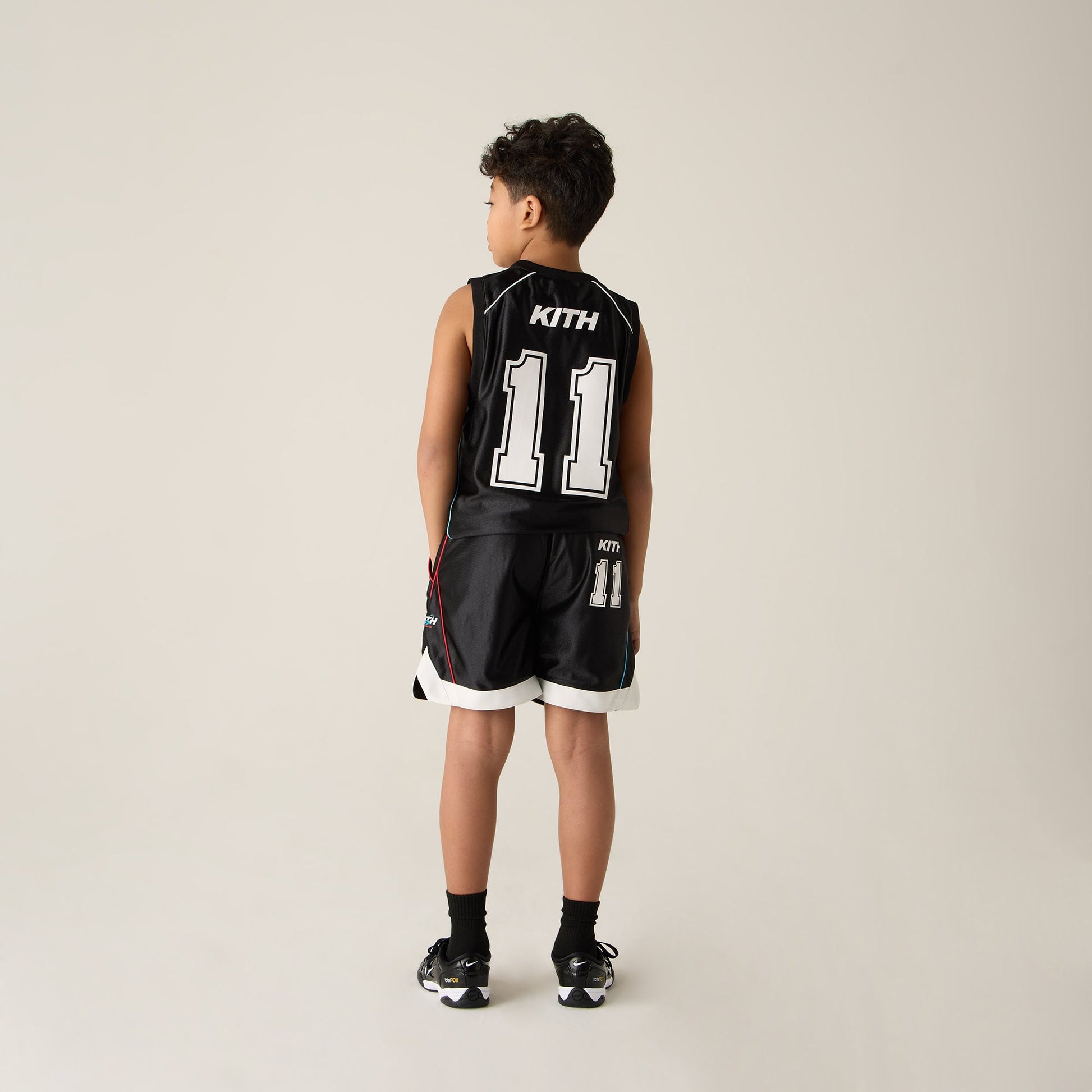 Kids Kith Kith Kids NY to the World Unisphere Faille Jersey - Black