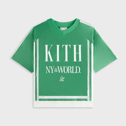 Kids Kith Kith Kids NY to the World Faille Leon Jersey - Parrot