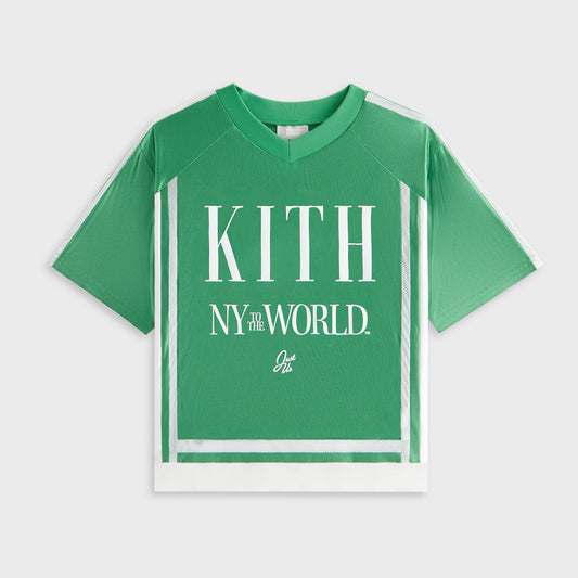 Kids Kith Kith Kids NY to the World Faille Leon Jersey - Parrot