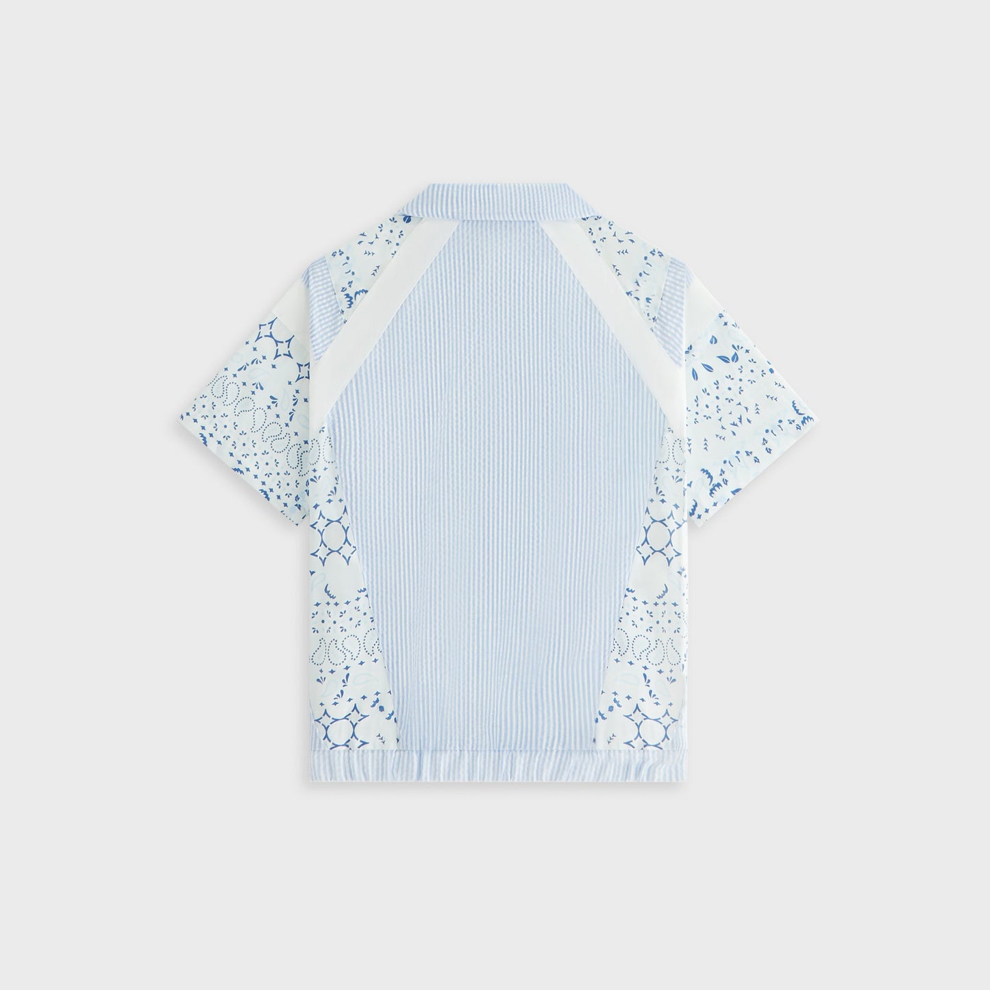 Kids Kith Kith Kids Patchwork Linden Quarter Zip Polo - Larimar