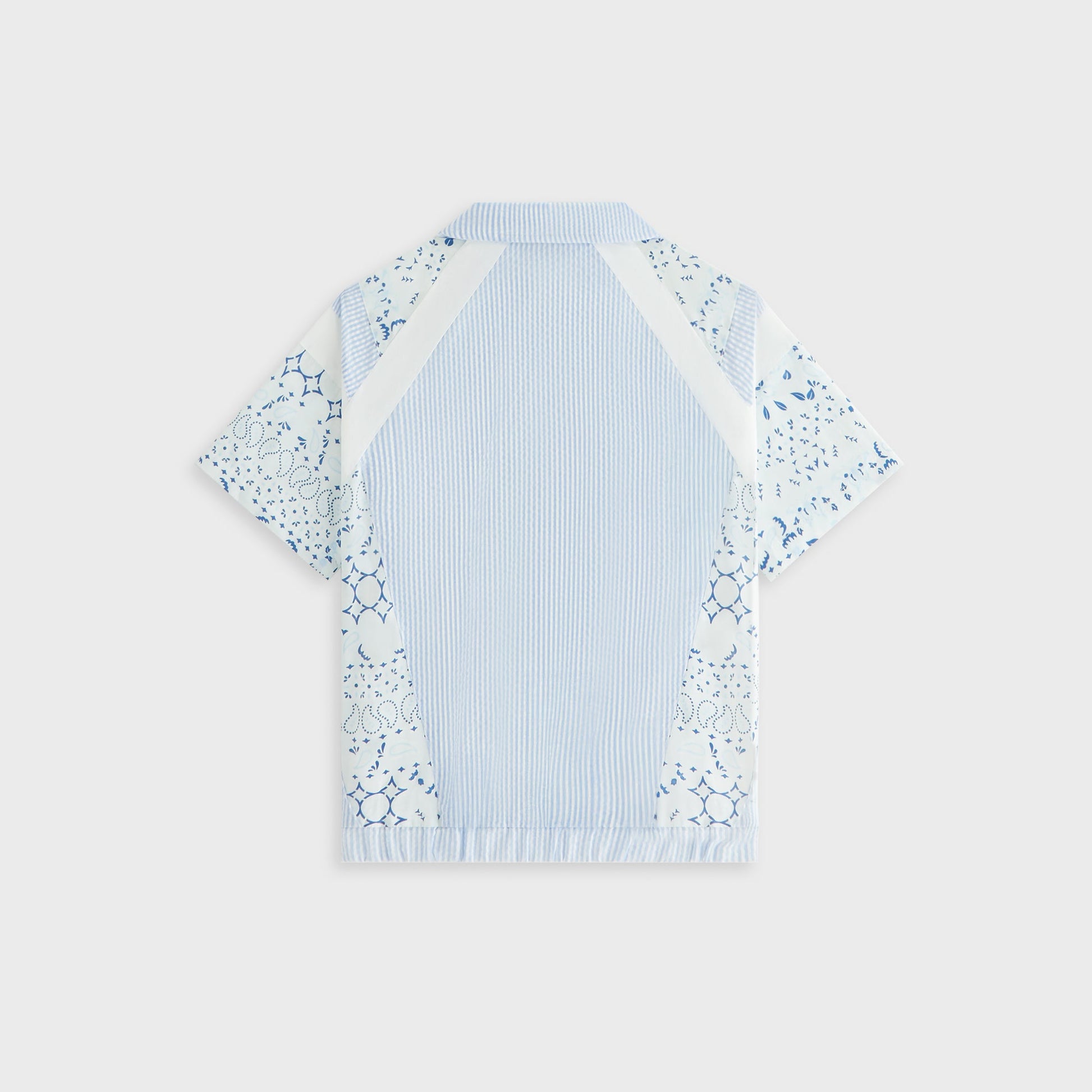 Kids Kith Kith Kids Patchwork Linden Quarter Zip Polo - Larimar