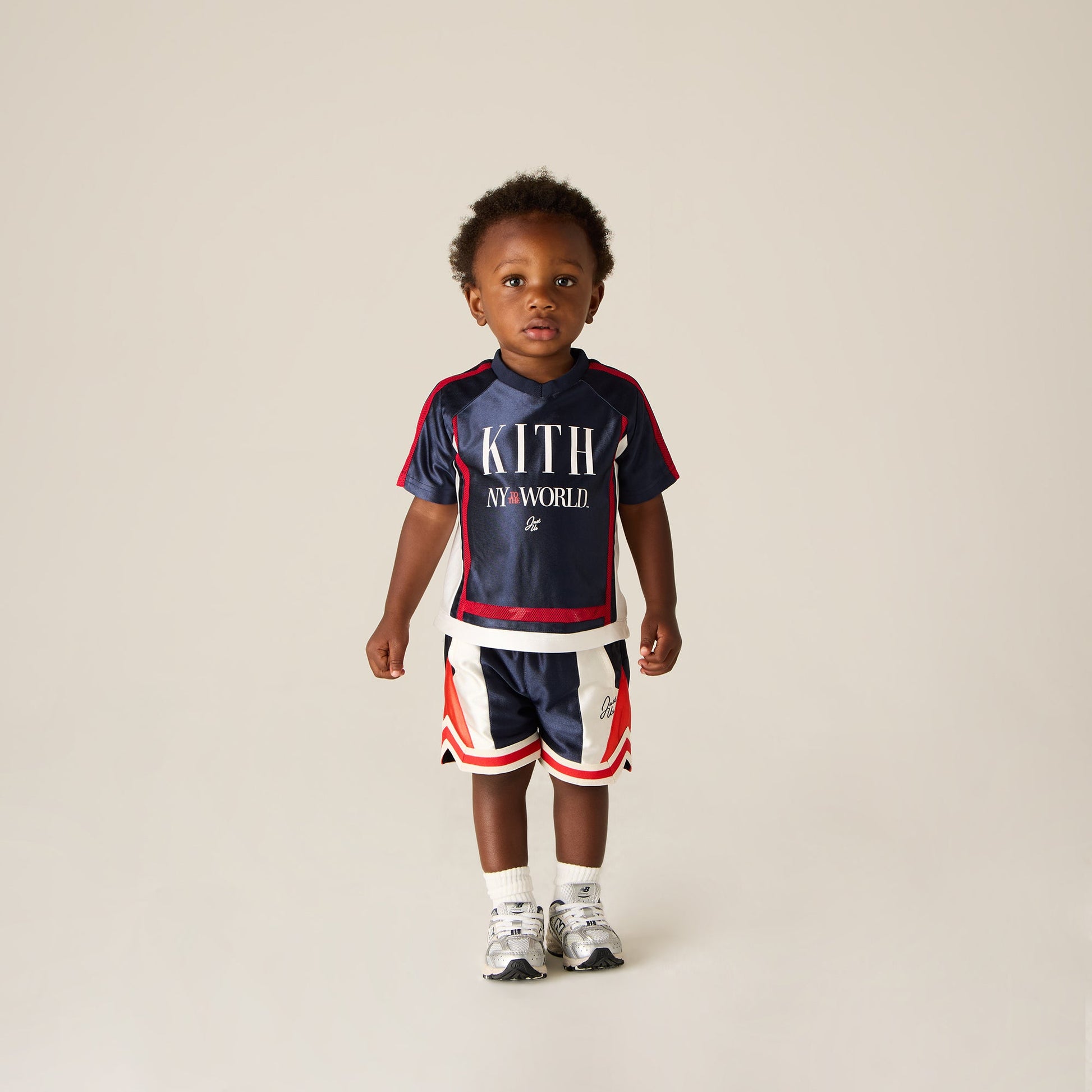 Kids Kith Kith Baby New York to the World Faille Curtis Short - Nocturnal
