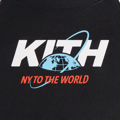 Kids Kith Kith Baby New York to the World Unisphere Faille Jersey - Black