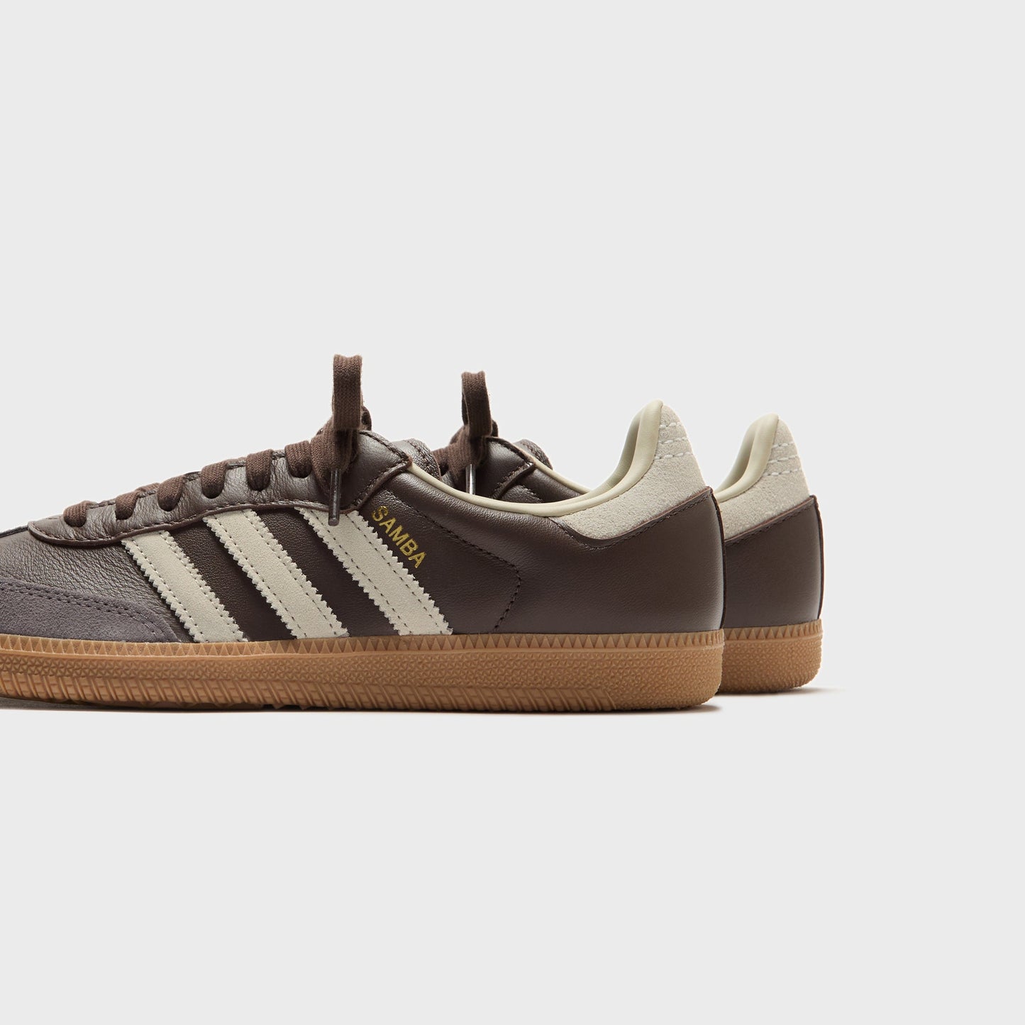 Men Kith adidas Samba OG - Brown / Putty Grey / Gold Metallic