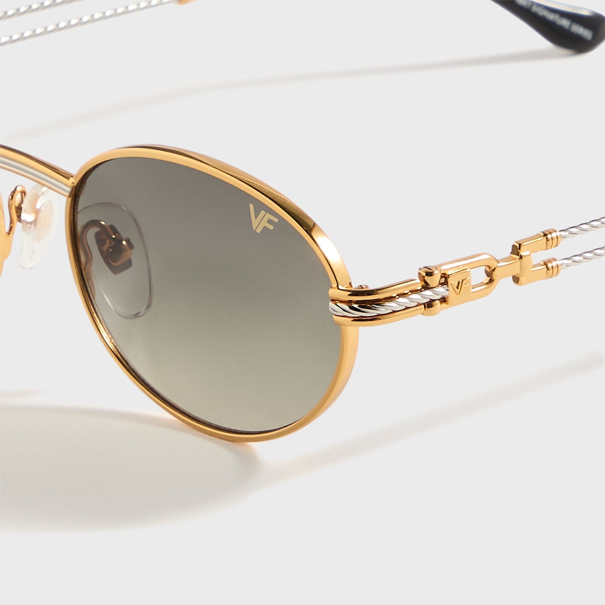 Men Kith Vintage Frames Pac Double Rope Edition 18KT Two-Tone - Gold / Grey