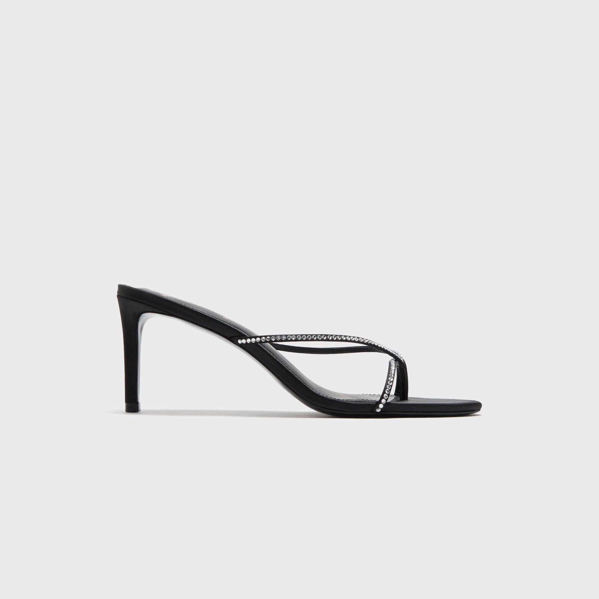 Women Kith Black Suede Studio Jade 65 - Black Satin Embellished
