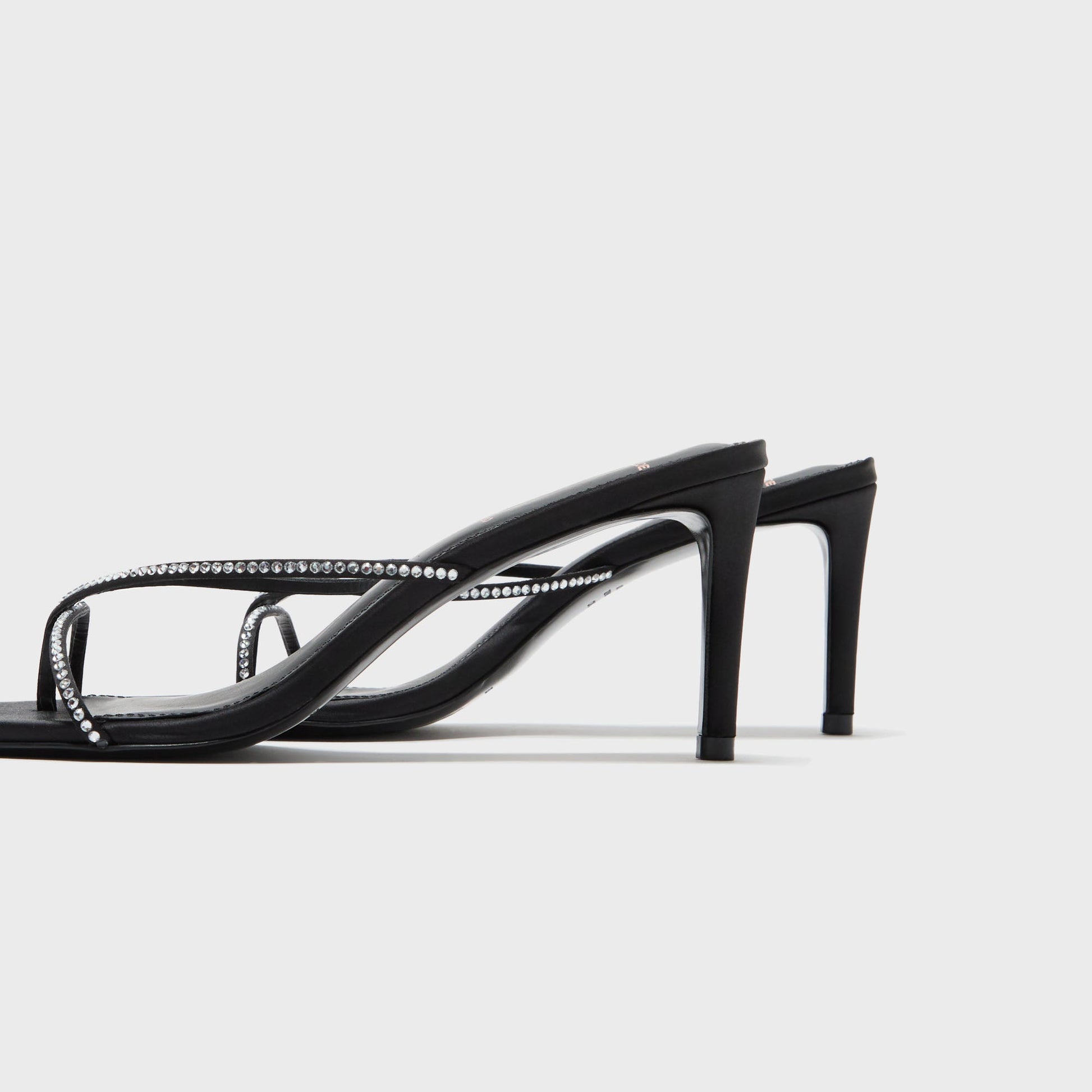 Women Kith Black Suede Studio Jade 65 - Black Satin Embellished