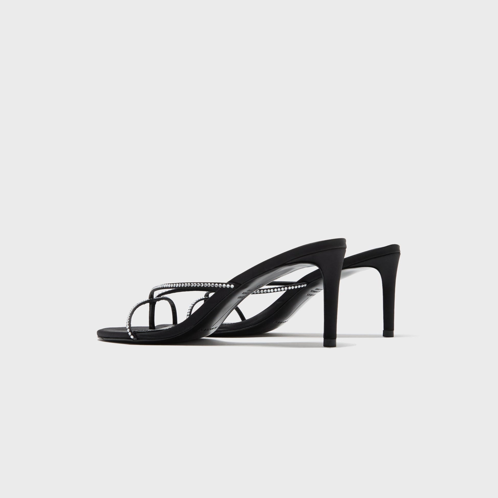 Women Kith Black Suede Studio Jade 65 - Black Satin Embellished