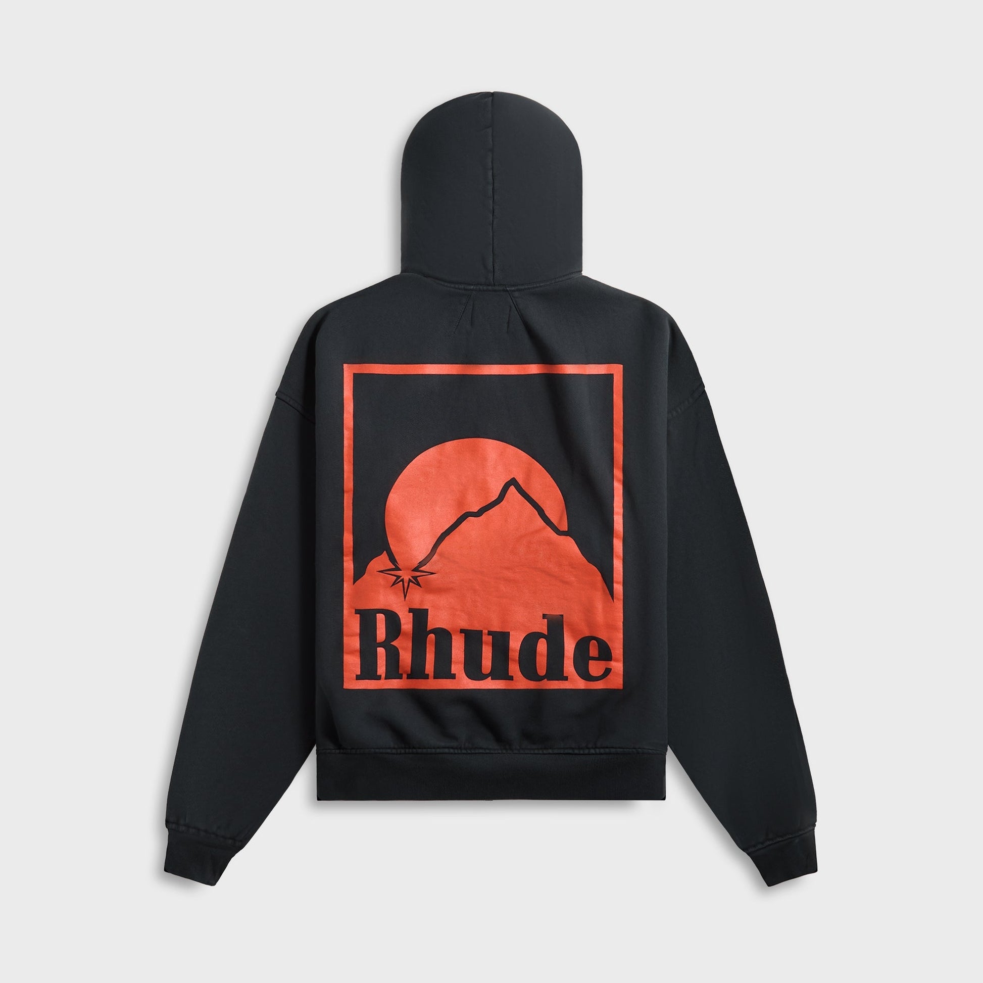 Men Kith Rhude Moonlight Badge Full-Zip Hoodie - Vintage Black