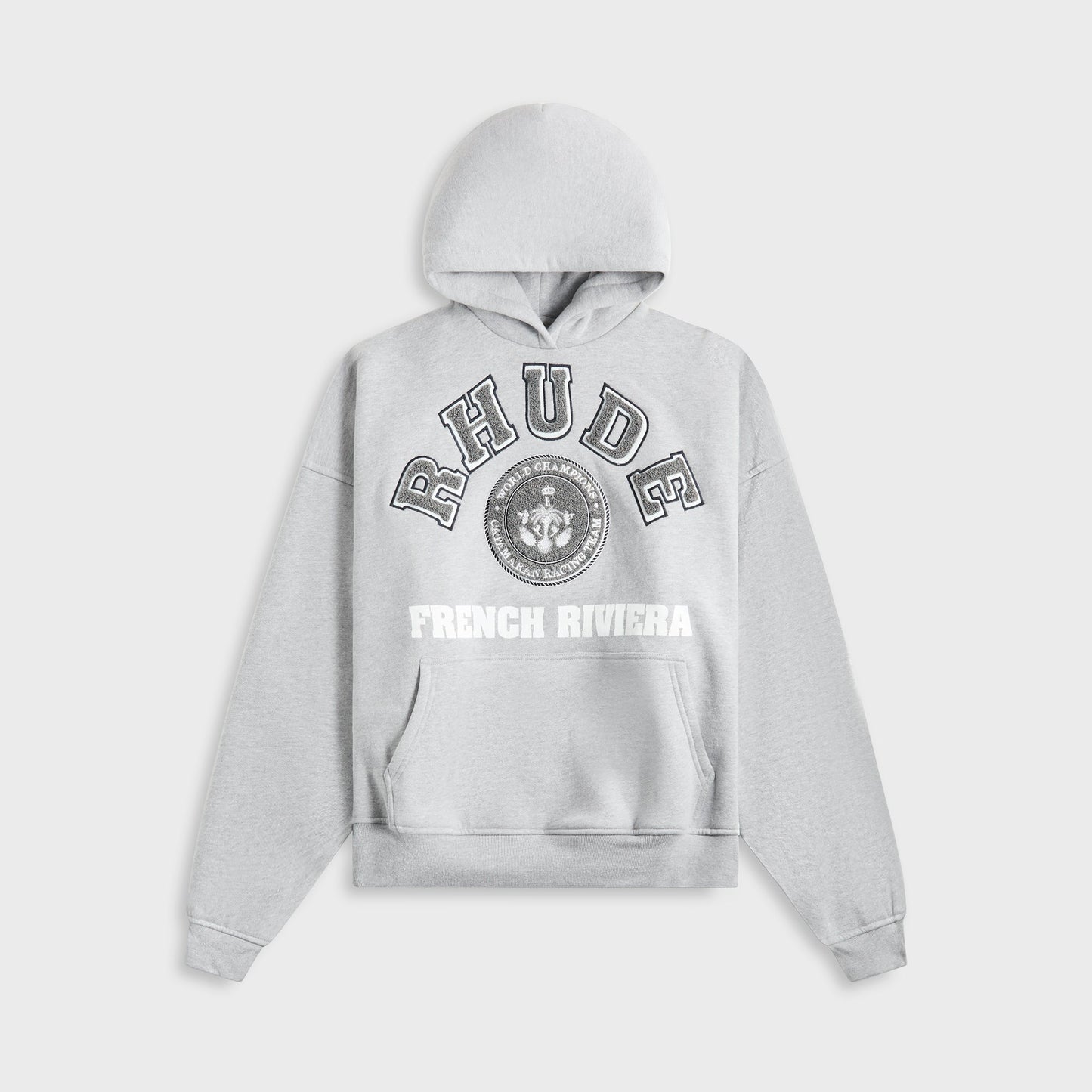 Men Kith Rhude French Riviera Patch Hoodie - Heather Gray