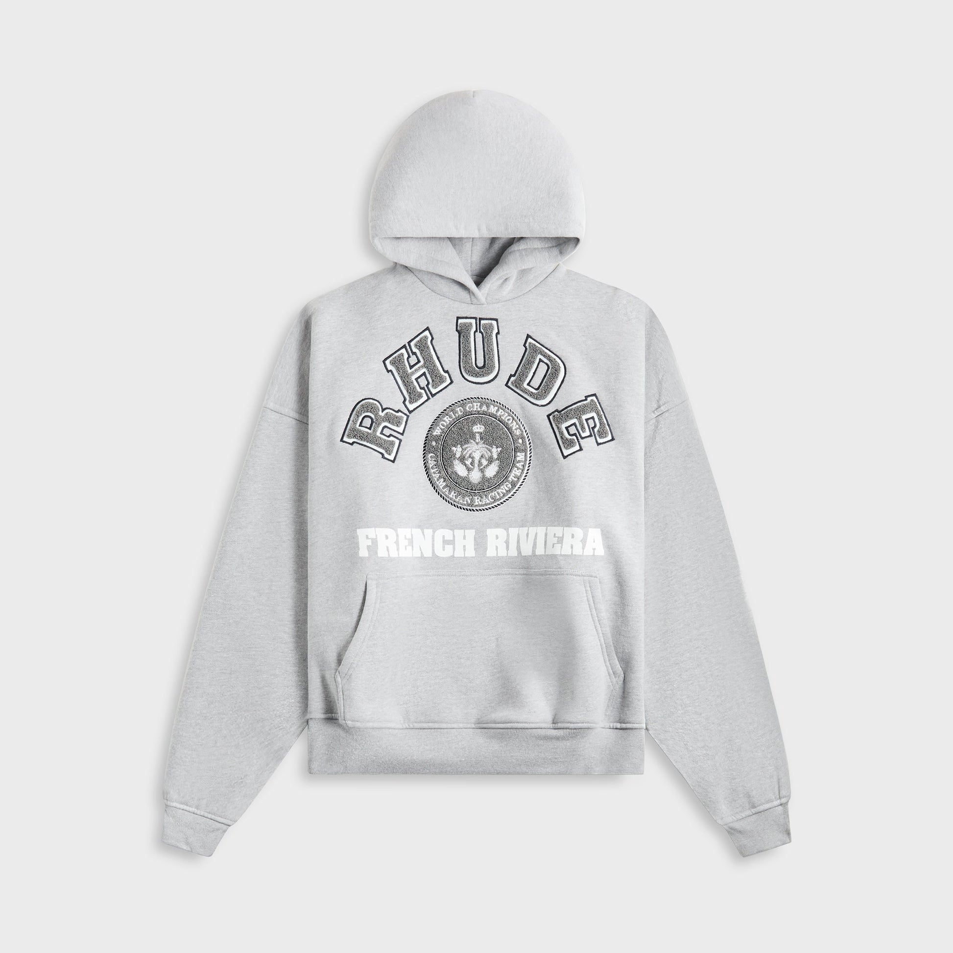 Men Kith Rhude French Riviera Patch Hoodie - Heather Gray